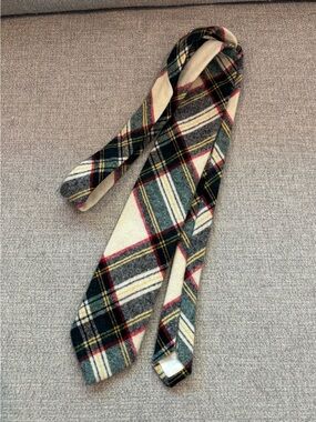 Tartan Plaid Wool Skinny Tie